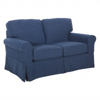 OSP Home Furnishings ASN52-S66 Ashton Loveseat with Navy Slip Cover